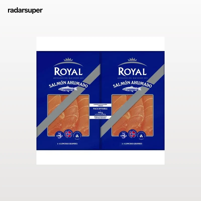 Salmón ahumado noruego Royal pack de 2 unidades de 80 g