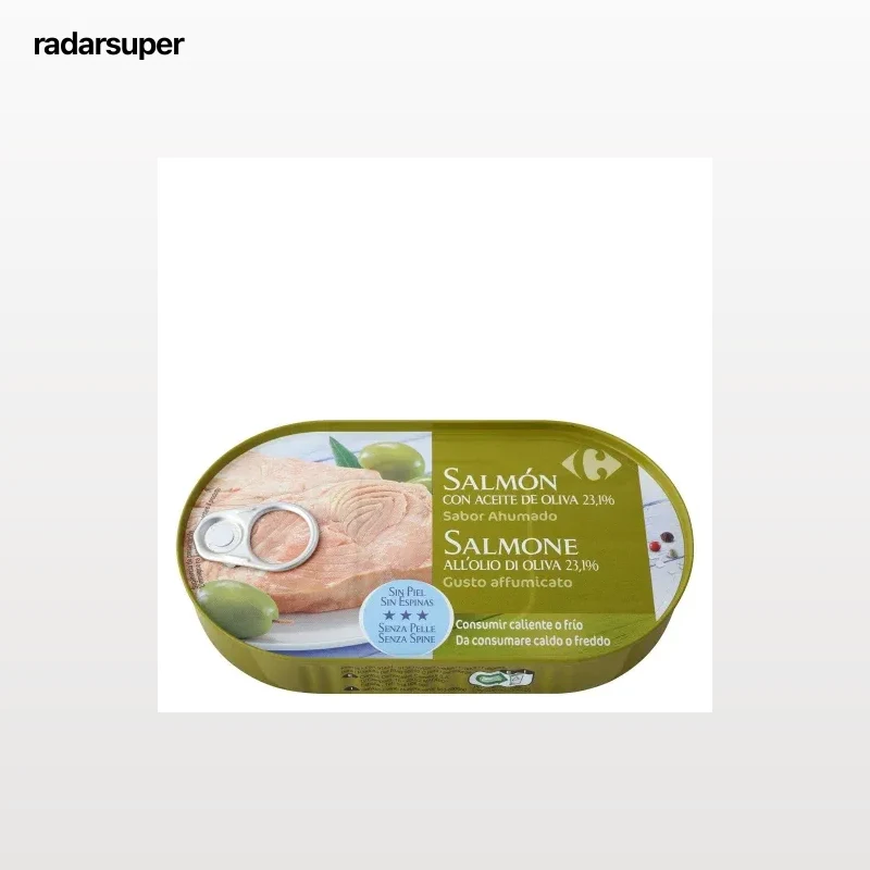 Salmón con aceite de oliva Carrefour 105 g.