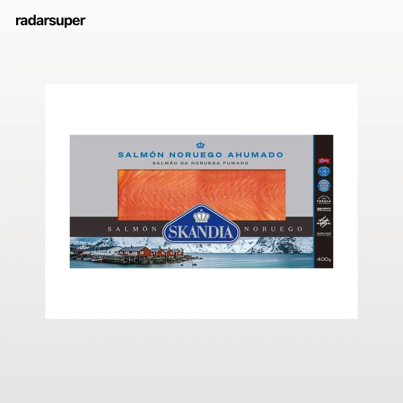 Salmón noruego ahumado skandia 400g