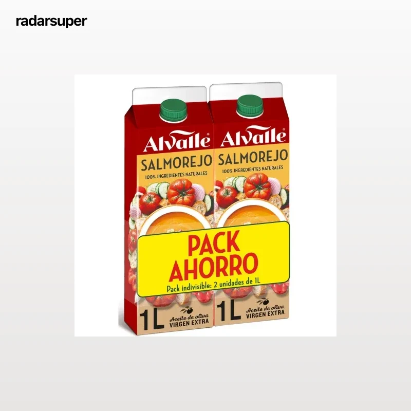 Salmorejo Alvalle pack de 2 unidades de 1 l.