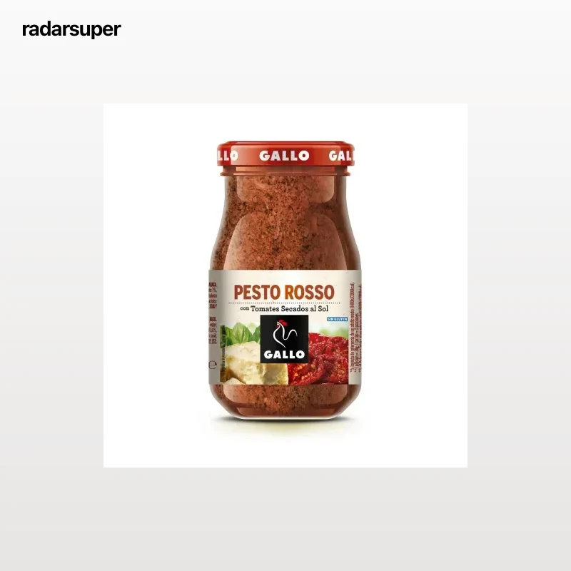 Salsa al pesto rosso Gallo sin gluten 190 g.