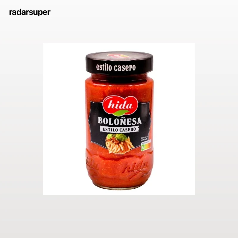 Salsa Boloñesa Hida sin gluten tarro 355 g.
