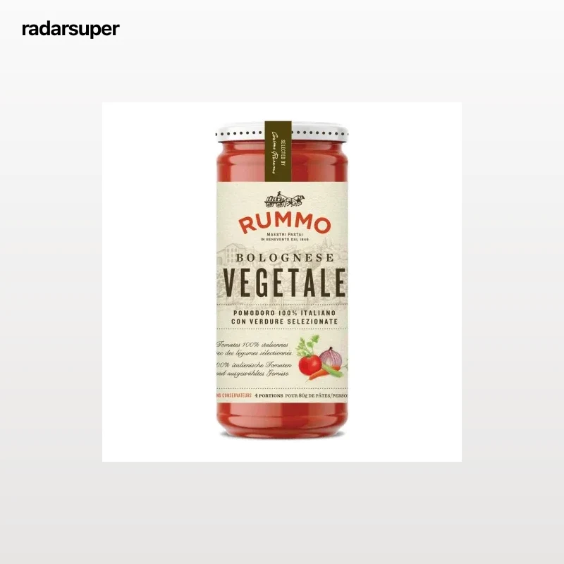 Salsa boloñesa vegetal Rummo frasco 340 g.