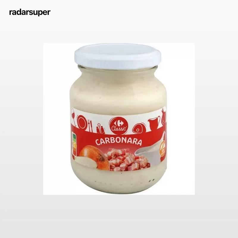 Salsa carbonara Classic Carrefour sin gluten 300 g.