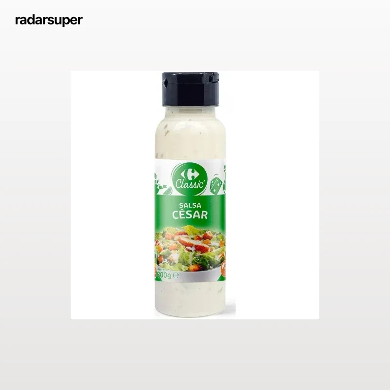 Salsa Cesar para ensaladas Carrefour Classic sin gluten envase 300 g.