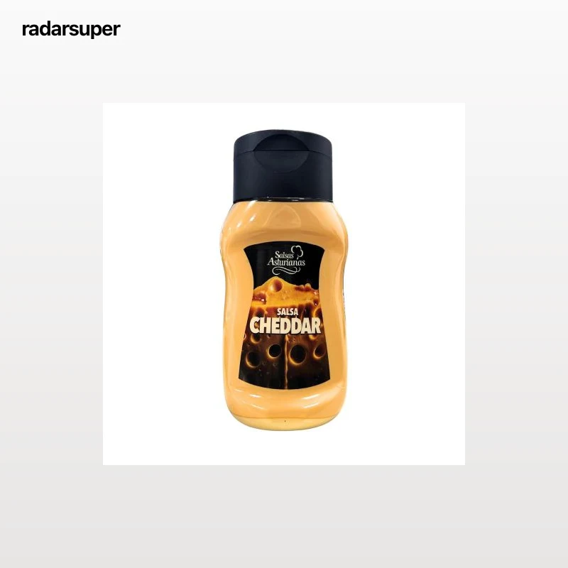 Salsa cheddar Asturianas sin gluten envase 260 g.