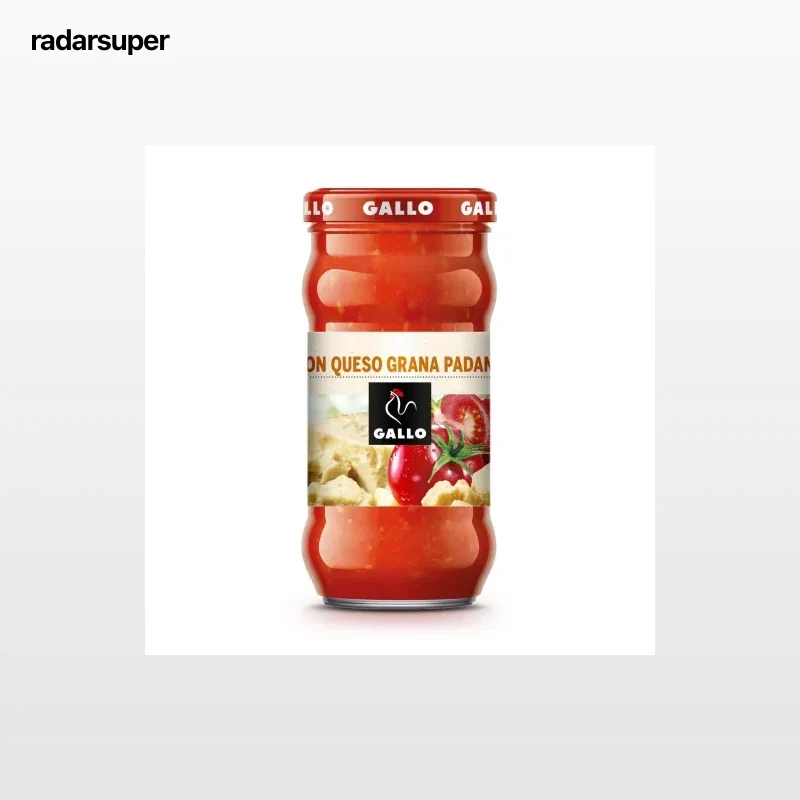 Salsa con queso grana padano Gallo sin gluten tarro 350 g.