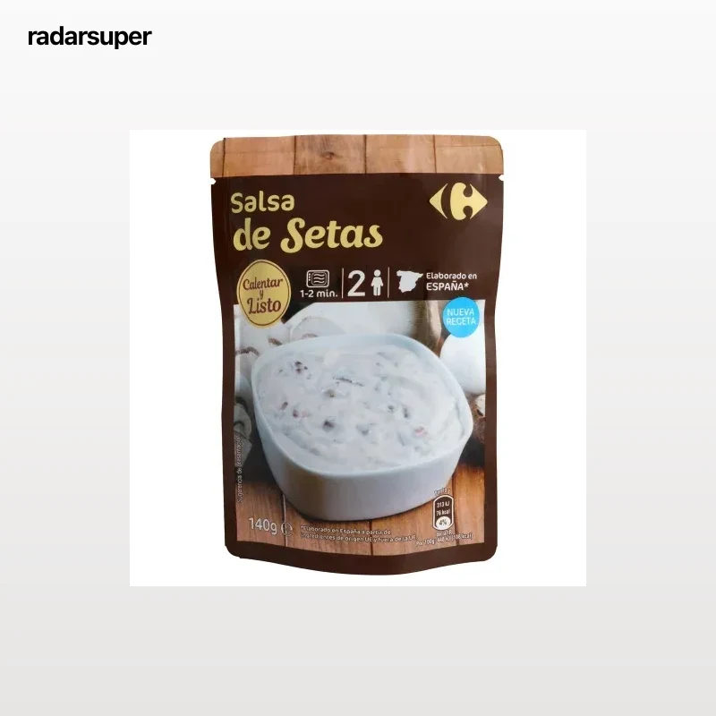 Salsa con setas Carrefour 140 g.