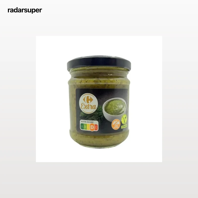 Salsa de mostaza y eneldo Extra Carrefour sin gluten 200 g.