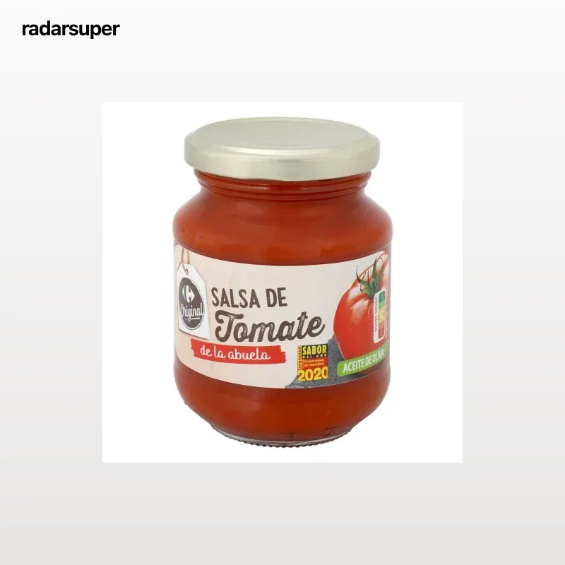 Salsa de tomate De la Abuela Carrefour tarro 300 g.