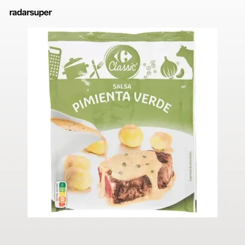 Salsa deshidratada de pimienta verde Classic Carrefour  60 g.