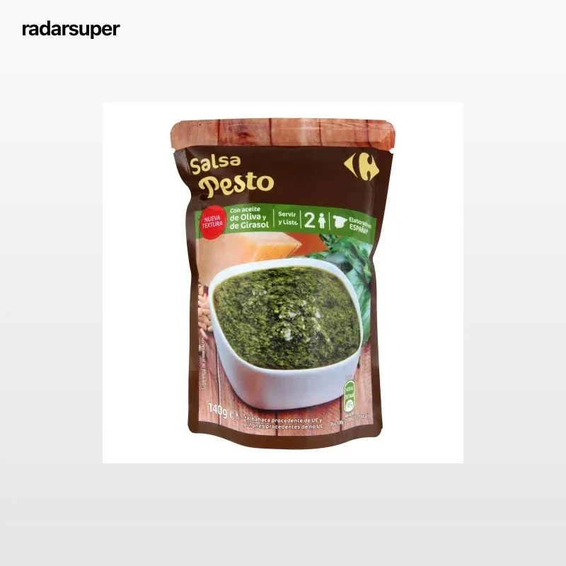 Salsa pesto Carrefour bolsita 140 g.