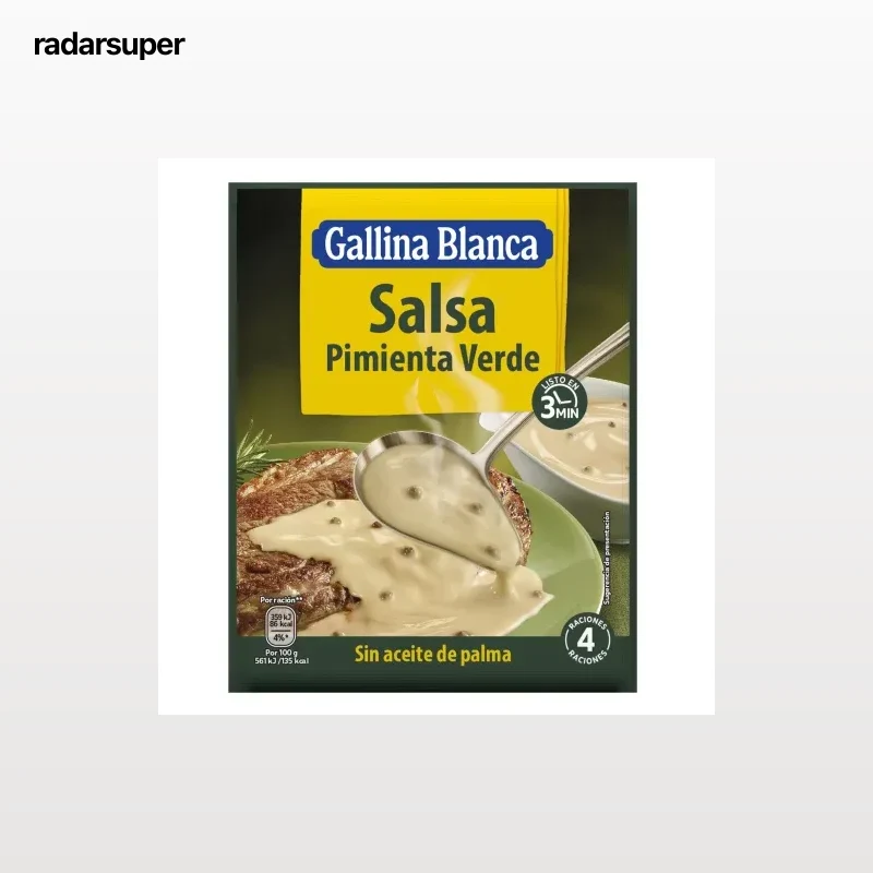 Salsa pimienta verde Gallina Blanca 50 g.