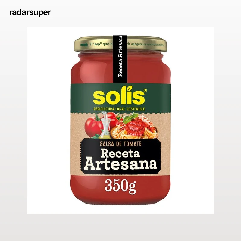 Salsa de tomate frito receta artesana Solís 350g