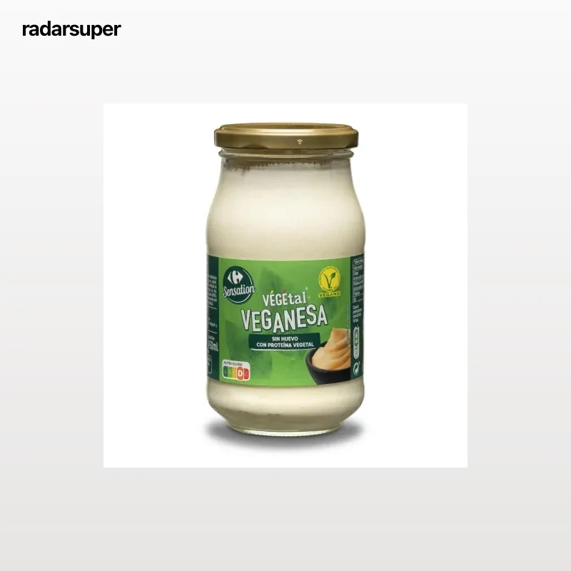 Salsa vegetal Veganesa Sensation Carrefour 450 ml.