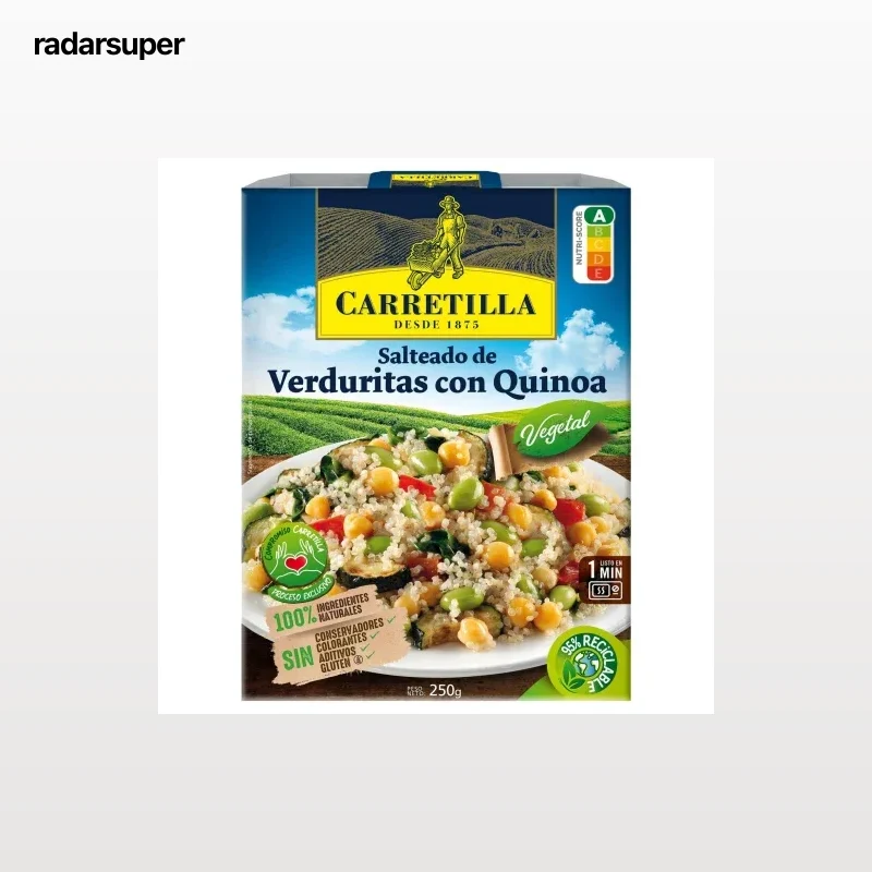 Salteado de verduras con quinoa Carretilla sin gluten 250 g.