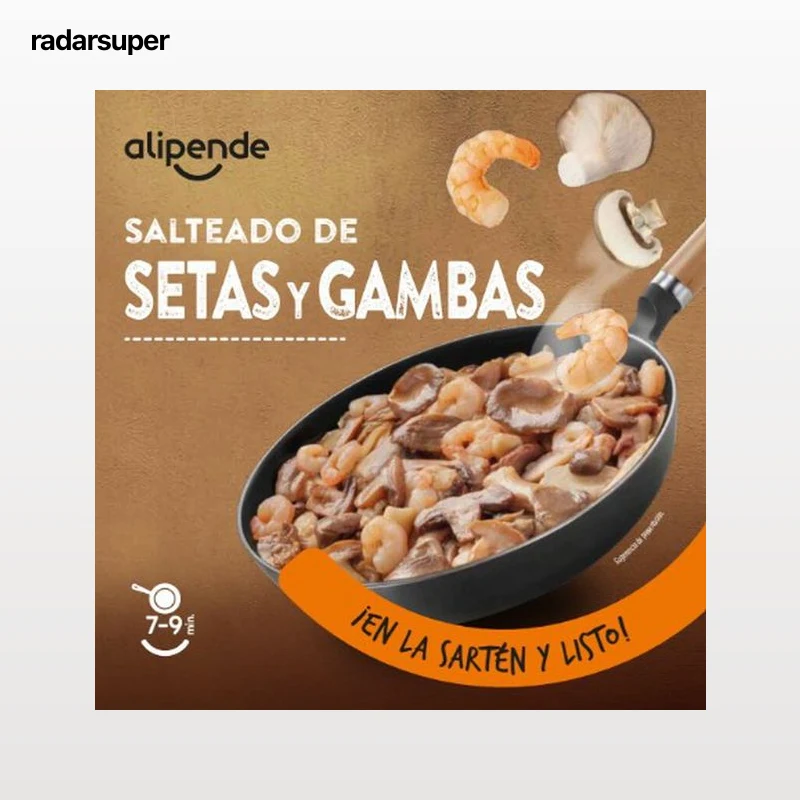 Salteado con setas y gambas Alipende 450g