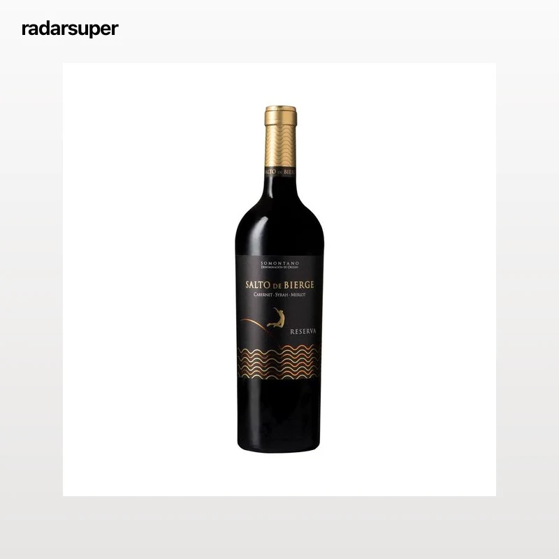 SALTO DE BIERGE  Vino tinto reserva con D.O. Somontano botella 75 cl.