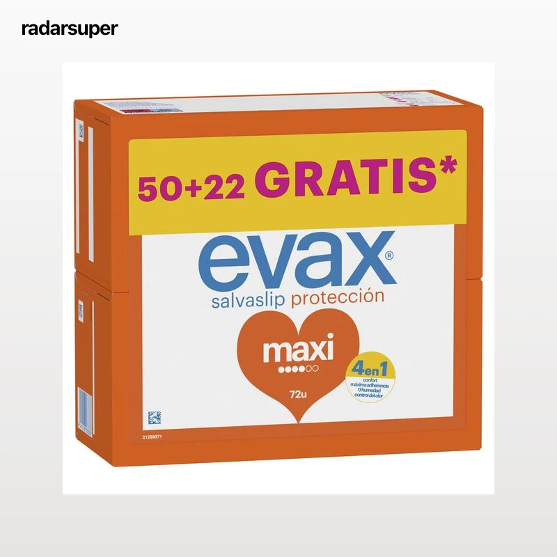 Salvaslip maxi evax 50+22 unidades