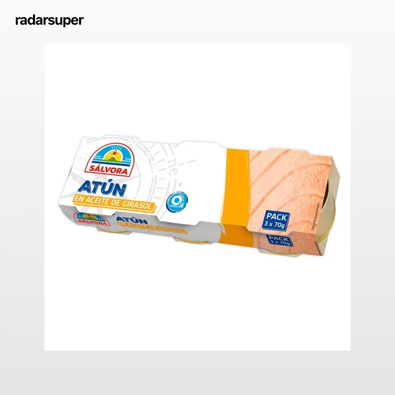 SÁLVORA Atún en aceite vegetal 52 g. pack 3 uds.