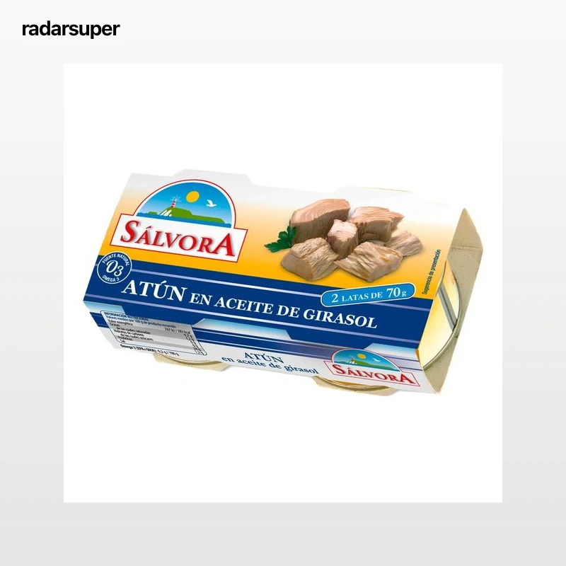 SÁLVORA Atún en aceite vegetal latas 2 x 52 g.