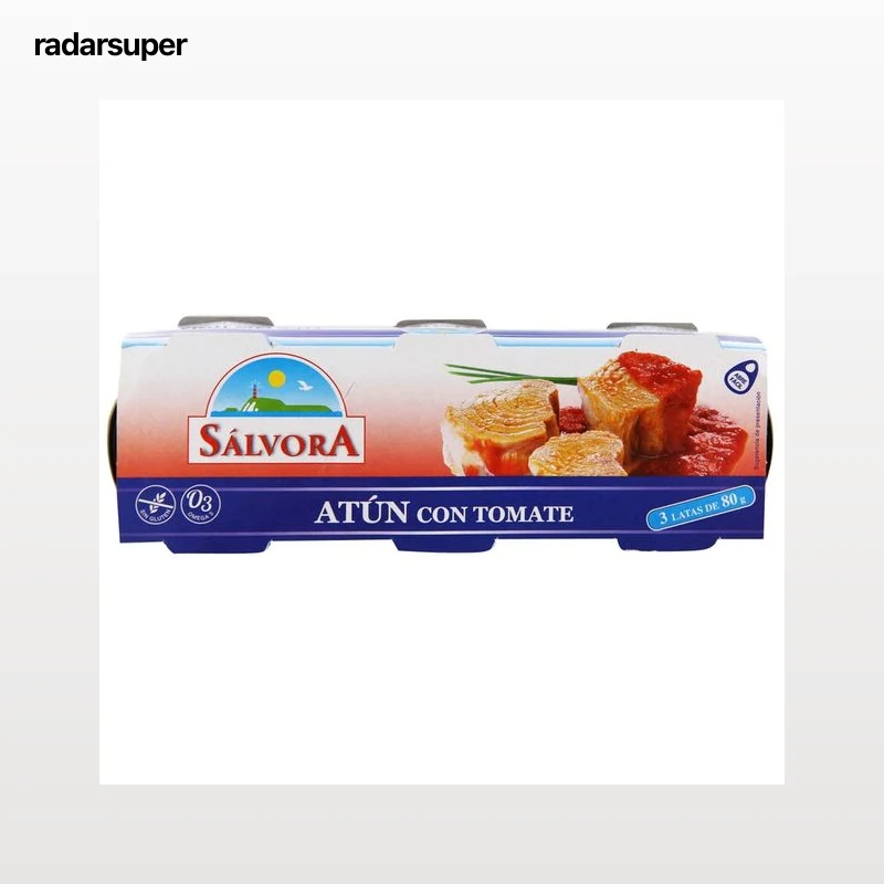 SÁLVORA Atún con tomate 52 g. pack 3 uds.