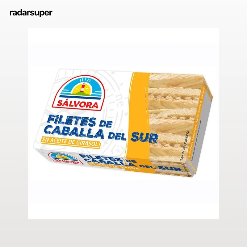 SALVORA Filetes de caballa con aceite de girasol 53 gr.