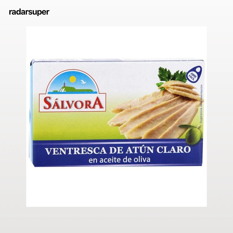 SÁLVORA Ventresca de atún claro en aceite de oliva lata de 73 g.