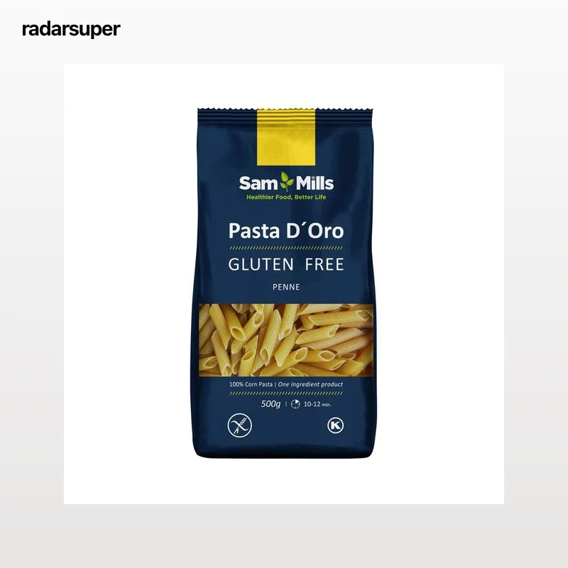 SAM MILLS Pasta Penne rigate, pasta sin gluten 500 g.