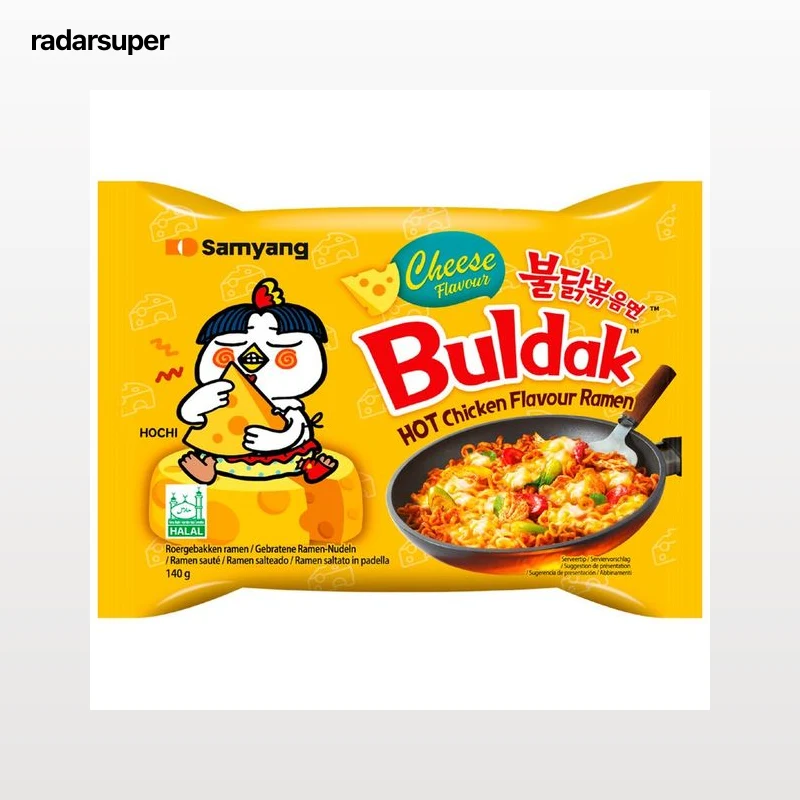 SAMYANG Ramen salteado sabor queso con pollo picante Buldak 140 g.