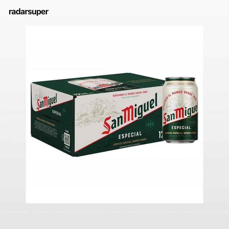 SAN MIGUEL Cervezas pack de 12 latas de 33 cl.