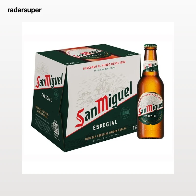 SAN MIGUEL ESPECIAL Cervezas pack de 12 Botellines de 25 cl.