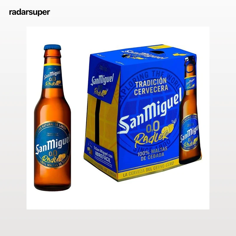 SAN MIGUEL RADLER Cerveza limón 0,0 pack 6 uds. x 25 cl.
