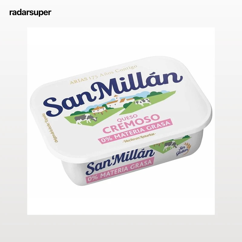 SAN MILLÁN Queso de untar natural desnatado SAN MILLÁN 175 g.