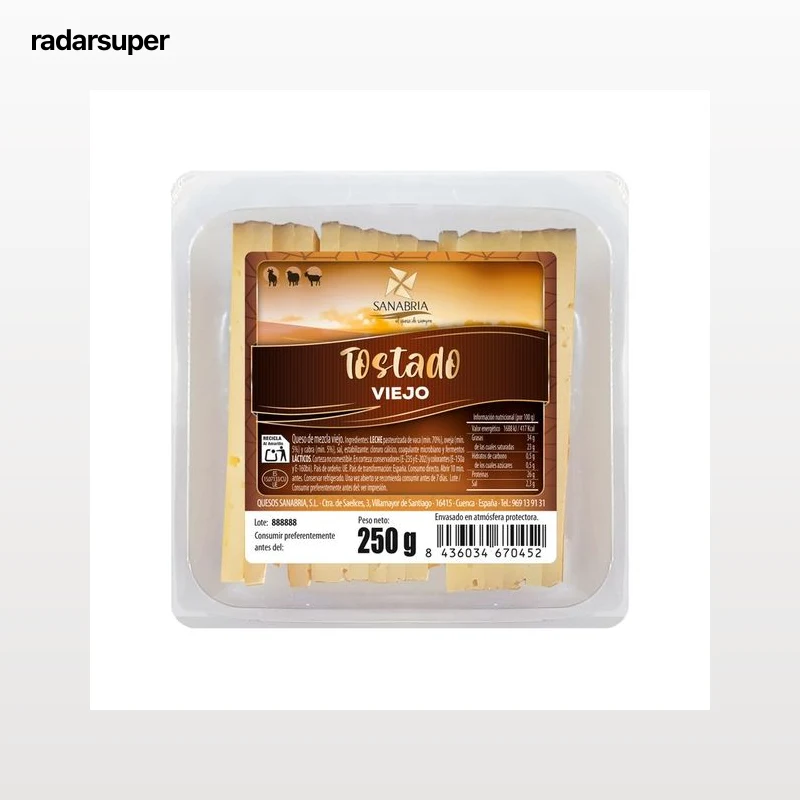 Sanabria Queso mezcla tostado cortado viejo