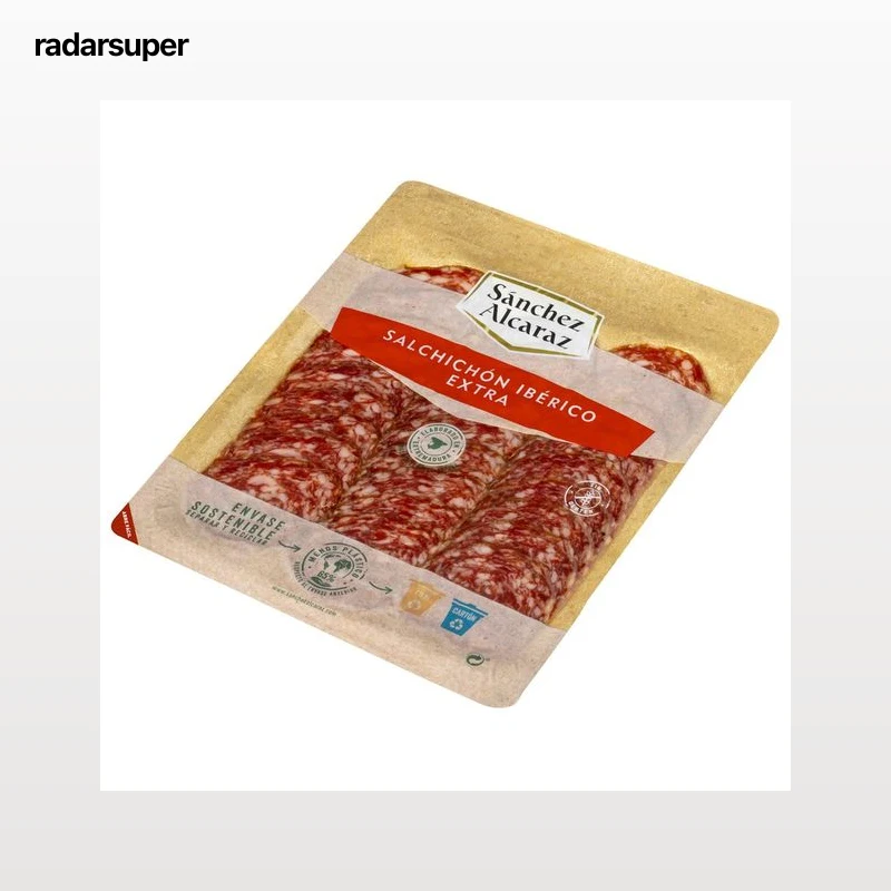SÁNCHEZ ALCARAZ Salchichón ibérico, elaborado sin gluten y cortado en lonchas SÁNCHEZ ALCARAZ 100 g.