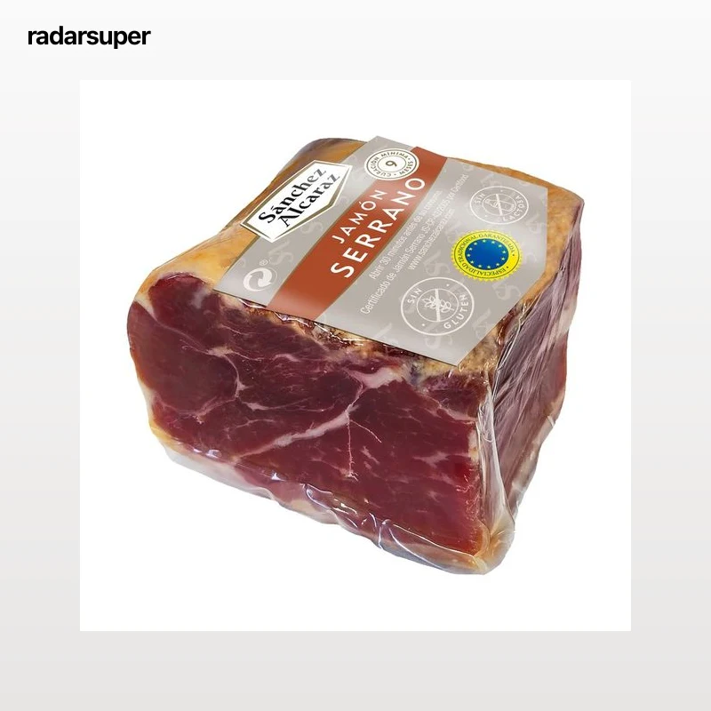 SÁNCHEZ ALCARAZ Taco de jamón serrano (curación mínima de 9 meses) envasado al vacio SÁNCHEZ ALCARAZ 400 g.