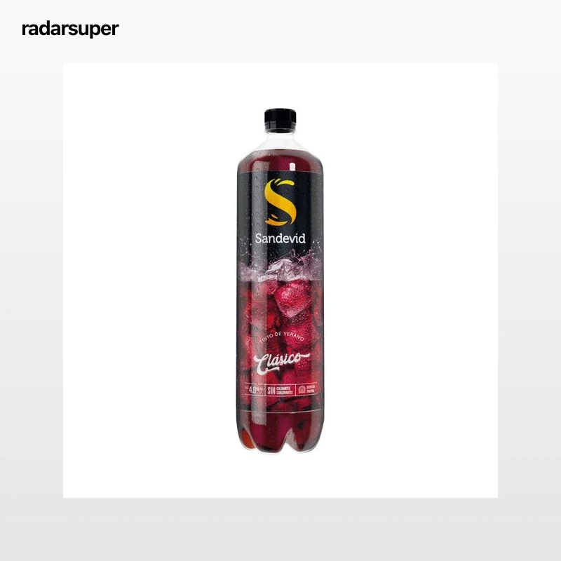 SANDEVID Tinto de verano clásico, sin conservantes ni colorantes botella de 1,5 litros