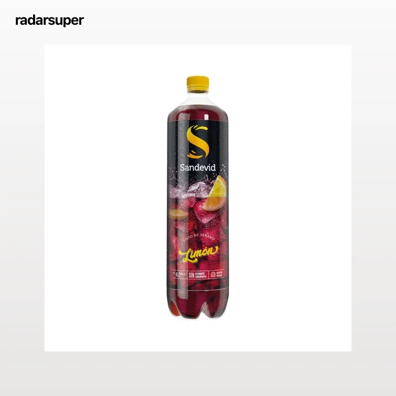 SANDEVID Tinto de verano con limón, sin conservantes ni colorantes SANDEVID botella de 1,5 l.