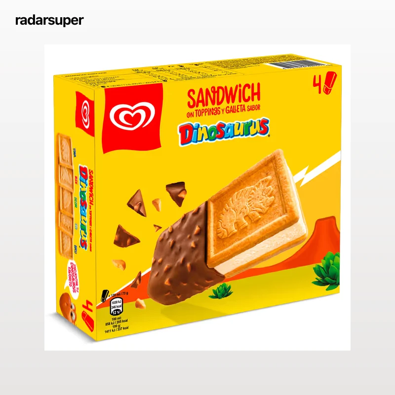 Sándwich Dinosaurus Frigo 4 x 75 g