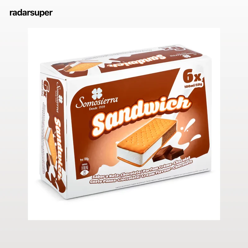 Sándwich de nata y chocolate Somosierra 6 x 50 g