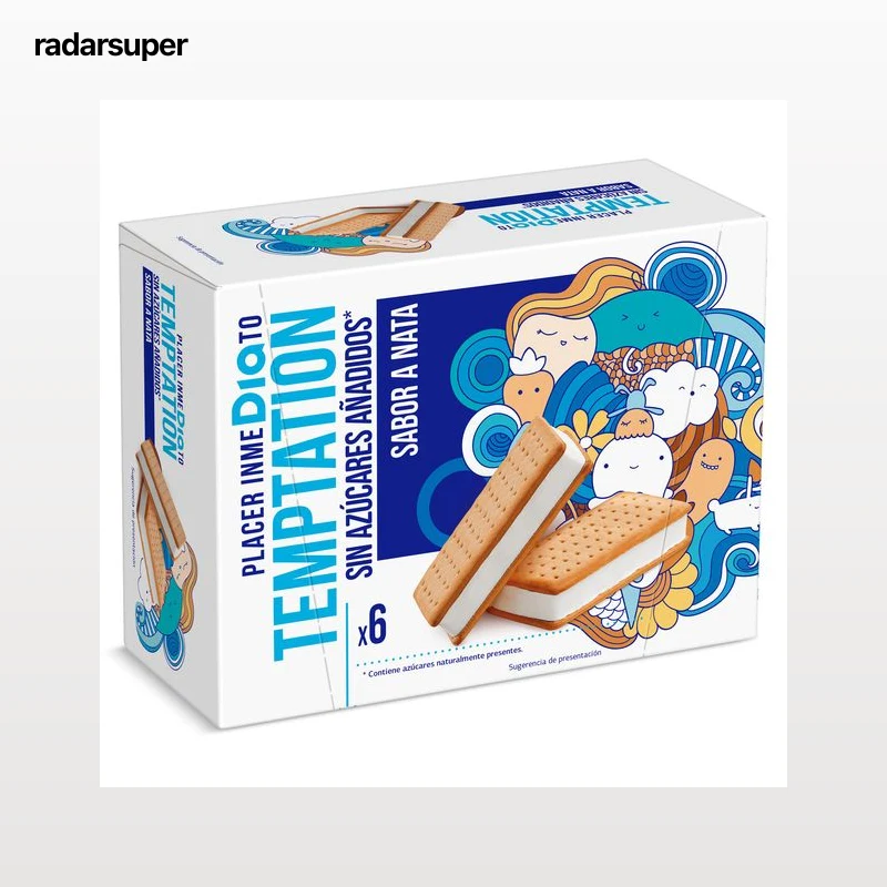 Sándwich de nata sin azúcar añadido Dia Temptation 6 x 50 g