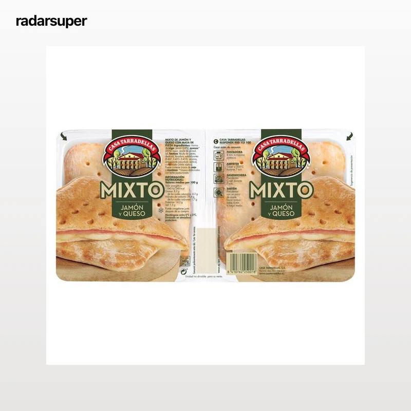 Sandwich Tarradellas pack 2 mixto jamon y queso