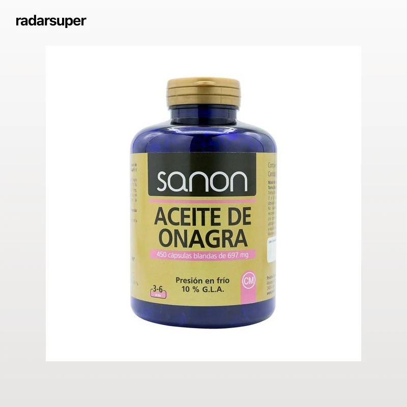 SANON Aceite de Onagra (presión en frío 10% G.L.A) 450 cápsulas.