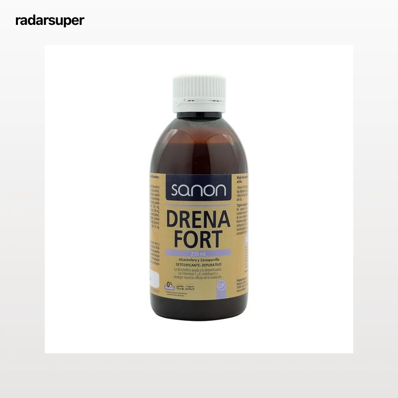SANON Drena fort Alcachofa y zarzaparrilla, sabor a limón 250 ml.