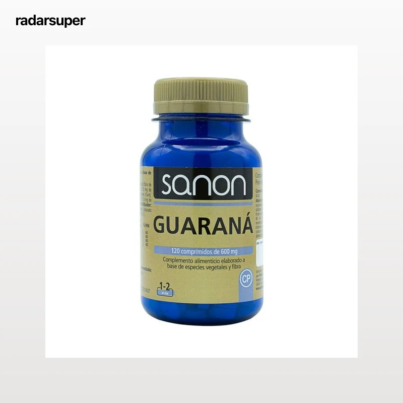 SANON Guaraná (Complemento alimenticio) elaborado a base de especies vegetales y fibra 120 comprimidos.