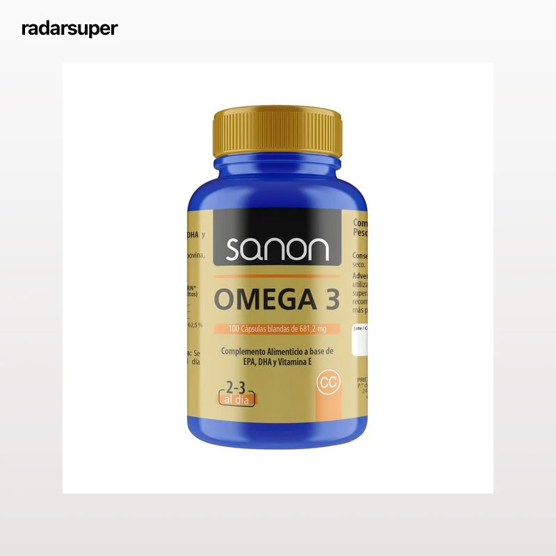SANON OMAGE 3 con EPA, DHA y vitamina E (complemento alimenticio) 100 comprimidos.
