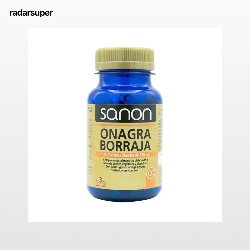 SANON Onagra y borraja (Complemento alimenticio) 110 cápsulas.