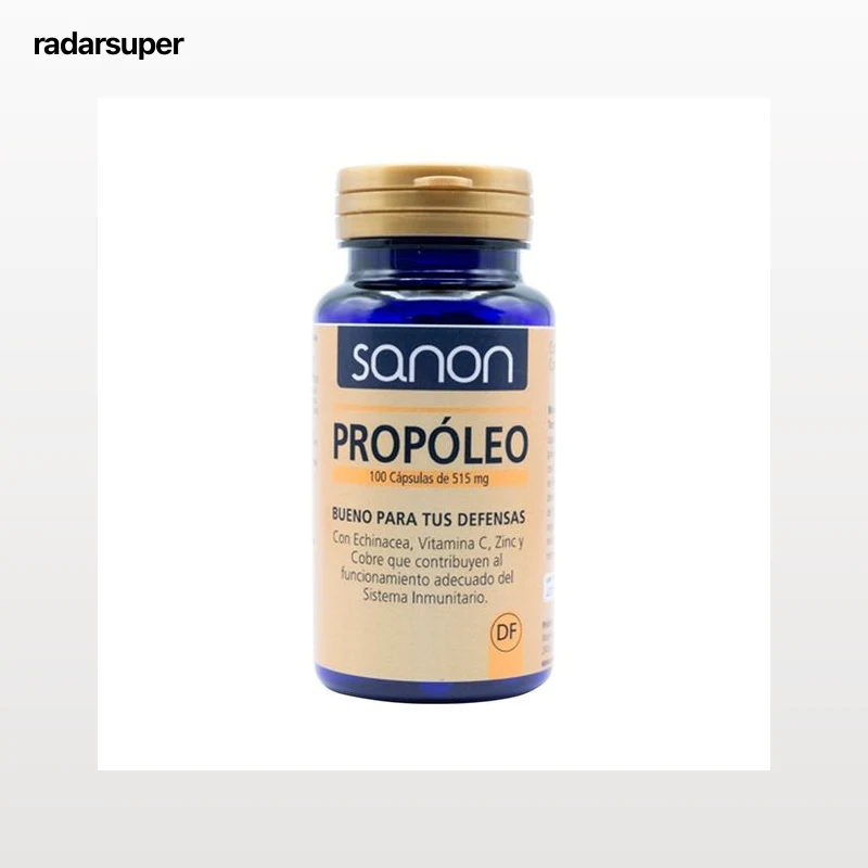 SANON Propóleo, echinacea, vitamina C, zinc y cobre 100 Cápsulas.