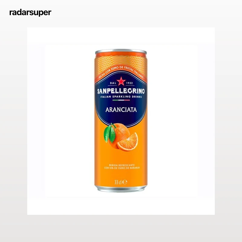 SANPELLEGRINO Agua con gas y zumo de naranja 330 ml.